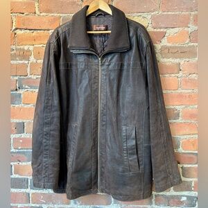 Men’s Danier Brown Leather Jacket with Inner Liner. Size: XL